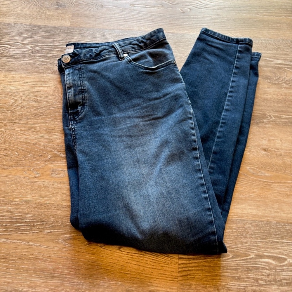 Eloquii Olivia Sculpting Skinny Jean High Waist Dark Wash Stretch Denim 20 - Picture 12 of 14